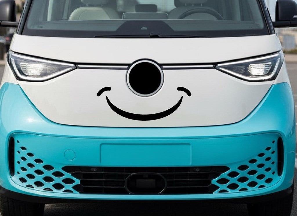 fits VW iD BUZZ. SMILE decal Vinyl Sticker. *Any Colour