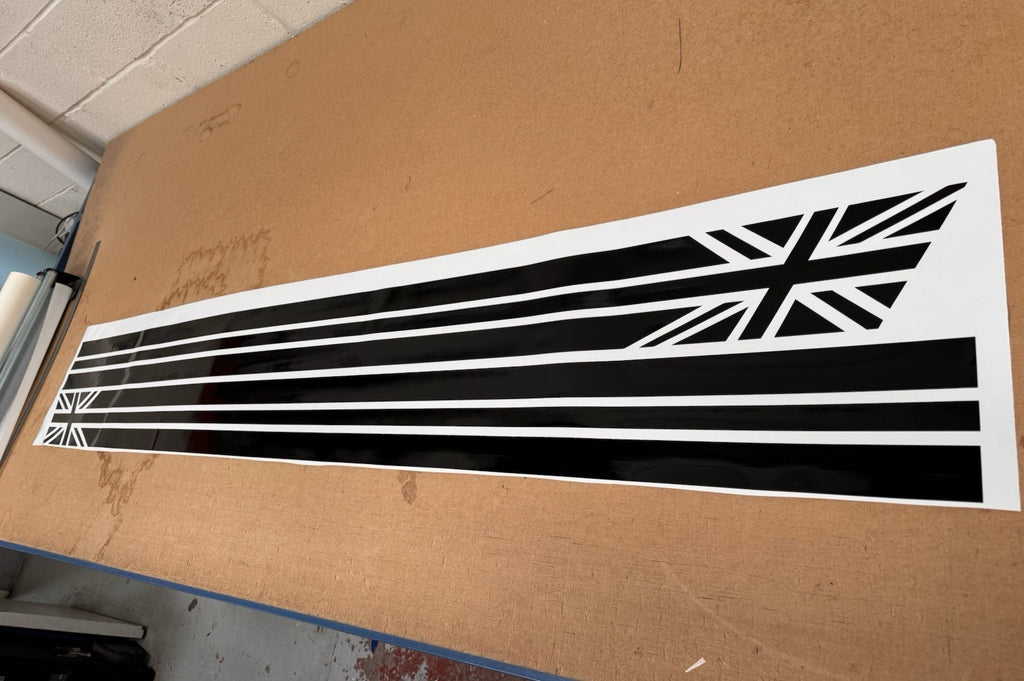 to fit LAND ROVER DEFENDER UNION JACK DECALS STICKERS STRIPES