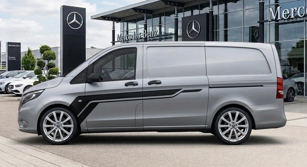 Mercedes Vito Graphics Side Stripes  Both Sides Decals AMG Stickers * Any Colour