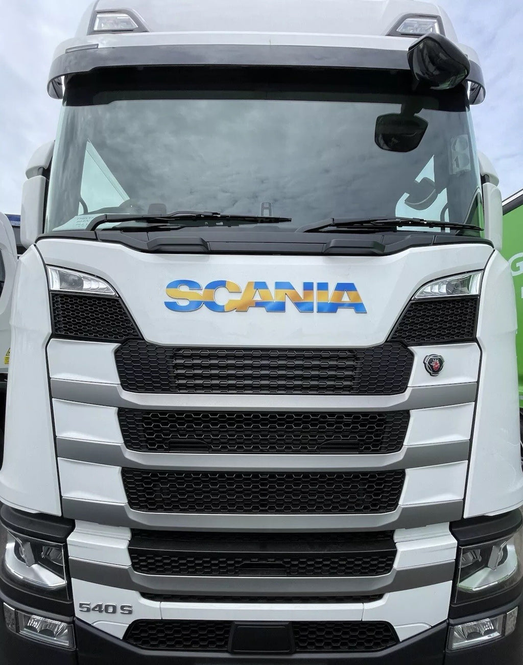 SCANIA  Cab Front Badge sticker R &S  cabs . New Gen 2017-25 truck. Swedish Flag