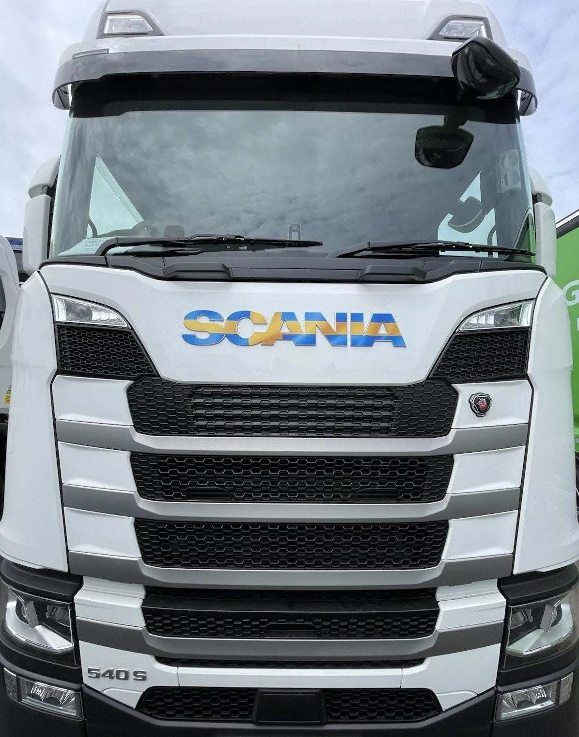 SCANIA  Cab Front Badge sticker R &S  cabs . New Gen 2017-25 truck. Swedish Flag