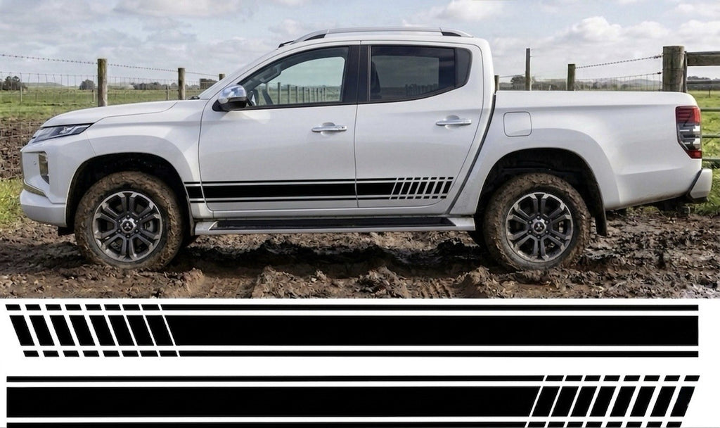 MITSUBISHI L200 Side Stripes Decals Stickers Graphics PREMIUM GRADE VINYL