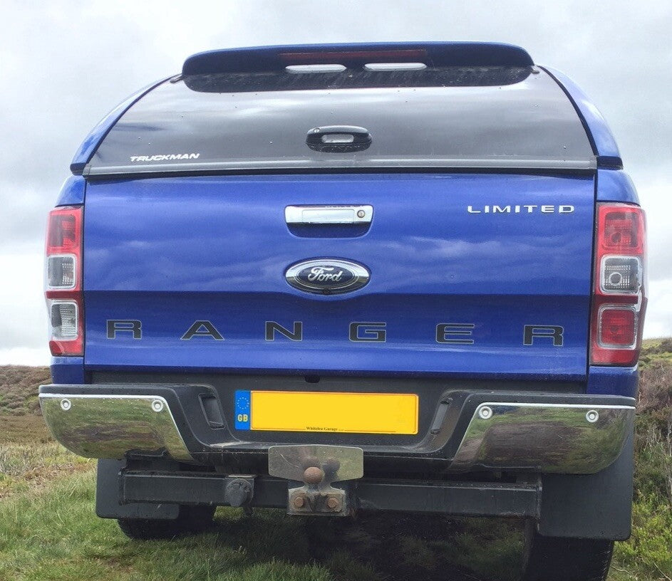 FORD RANGER TAILGATE DECAL Black with Silver Outline 12-19 *2 Colour Design
