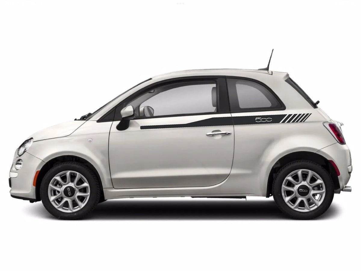 Fits Fiat 500 side racing stripes stickers,decals,graphics. * Any Colour