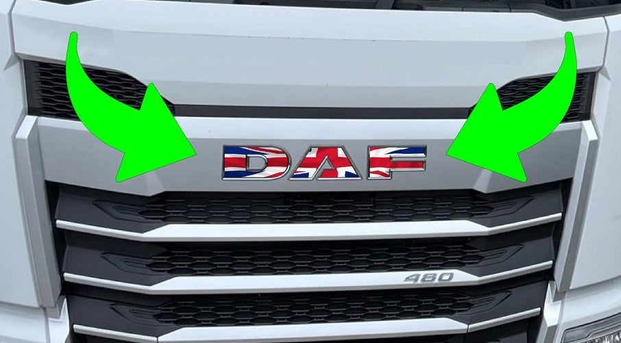 DAF XF / XG UNION JACK FLAG Front Cab sticker decal For New Gen 2022-26 truck