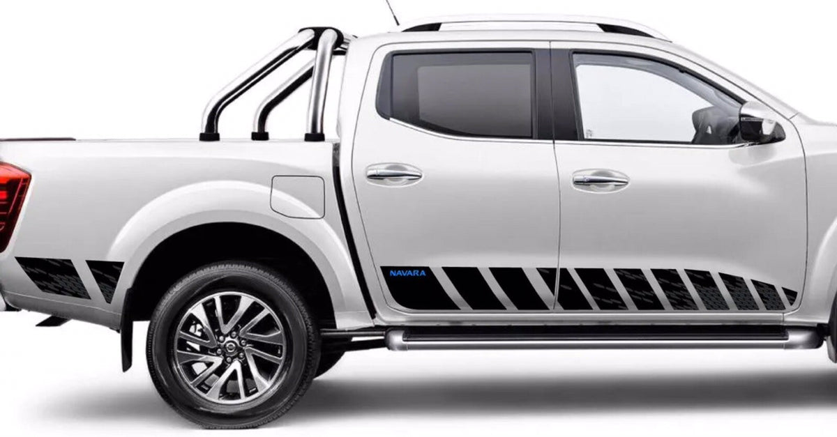 Fits Nissan NP300 (BLUE) NAVARA 2016 - 22 N-Guard STYLE decal PRINTED Stickers.