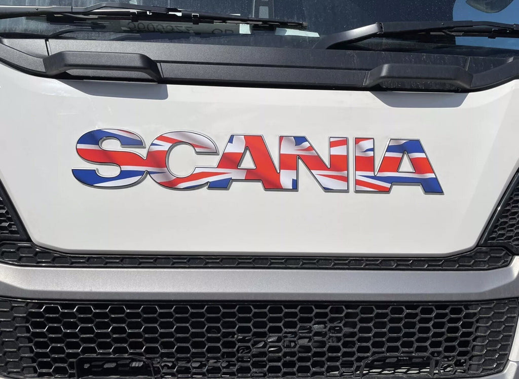 SCANIA  R &S Cab Front Badge sticker  cabs . New Gen 2017-26 truck. Union Flag