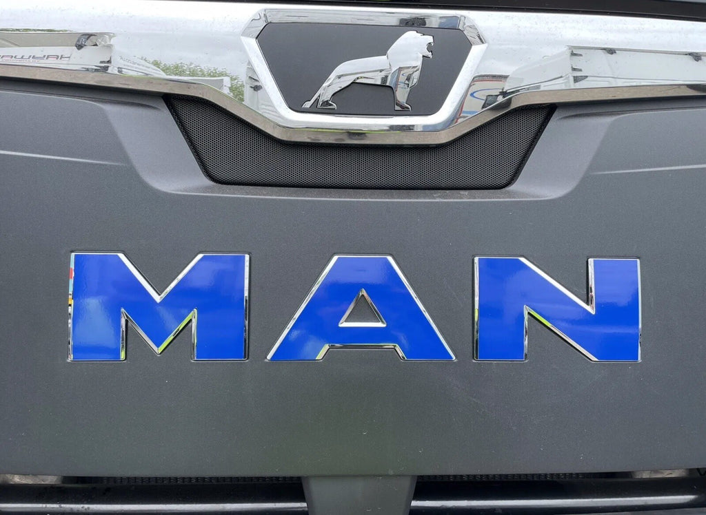 MAN  Cab Front Badge sticker decal. New Gen 2021-26 truck. *Any Colour.
