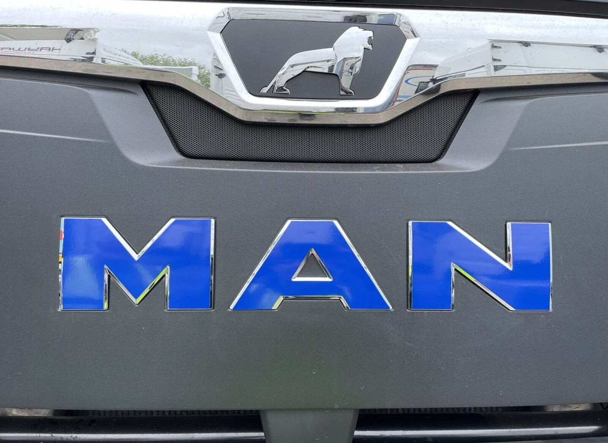 MAN  Cab Front Badge sticker decal. New Gen 2021-26 truck. *Any Colour.
