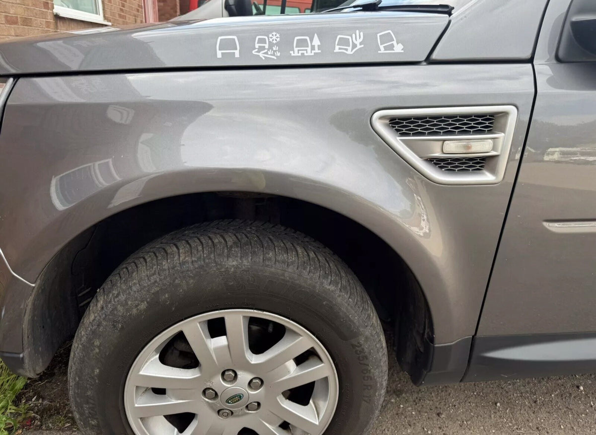 Land Rover ALL TERRAIN graphics Stickers. Freelander, Discovery, Defender 2x