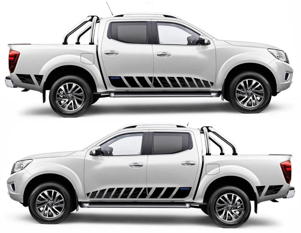 Fits Nissan NP300 (BLUE) NAVARA 2016 - 22 N-Guard STYLE decal PRINTED Stickers.