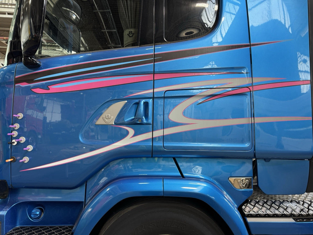 Scania Bluestream Full Graphics Decal Kit. Both Sides