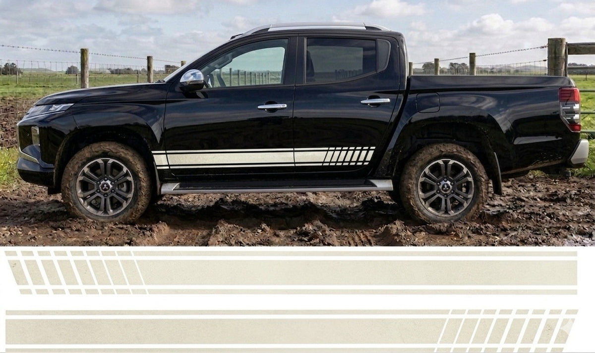 MITSUBISHI L200 Side Stripes Decals Stickers Graphics PREMIUM GRADE VINYL
