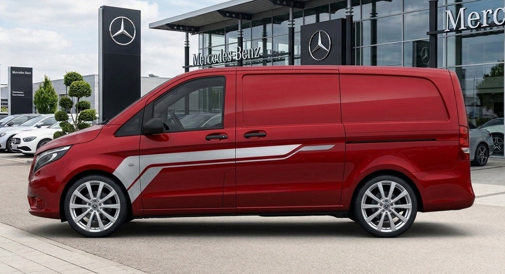 Mercedes Vito Graphics Side Stripes  Both Sides Decals AMG Stickers * Any Colour