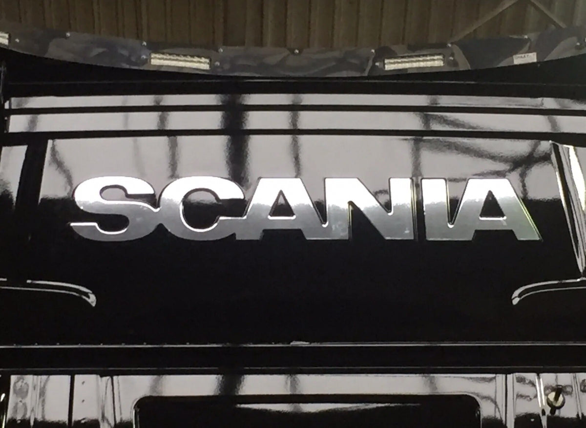 Fits SCANIA Rear Cab decal in CHROME For New generation 2017-25 Truck.
