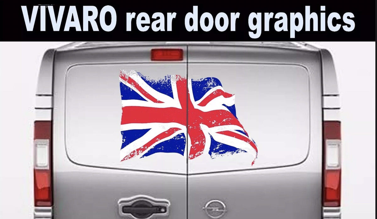 VAUXHALL VIVARO UNION JACK FLAG GB BRITISH CAMPER VAN STICKERS GRAPHICS