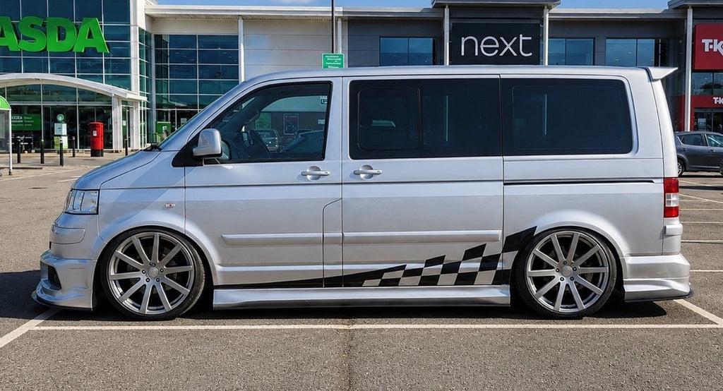 VW TRANSPORTER T4 T5 T6 VAN GRAPHICS STICKERS DECALS CAMPER CHEQUER.*Any Colour