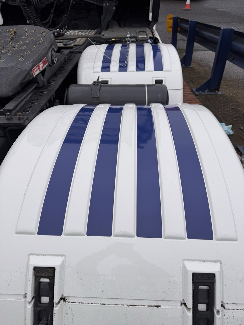 SCANIA Wing Top Stickers, decals STRIPES. Will Fit all Model Scania. *Any Colour