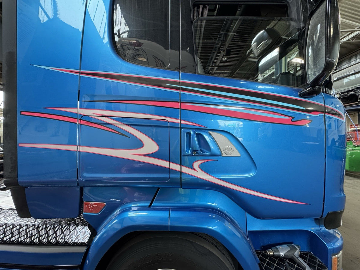 Scania Bluestream Full Graphics Decal Kit. Both Sides