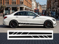 Mercedes C Class AMG style Lower Side Stripe Graphics For Vinyl Decal Stickers