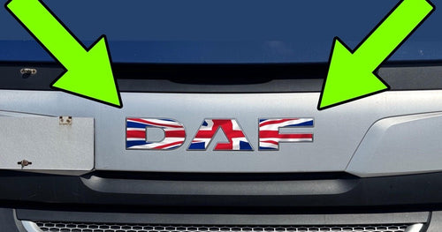 DAF CF  106 UNION JACK FLAG Front Cab sticker decal For 2018-23 truck