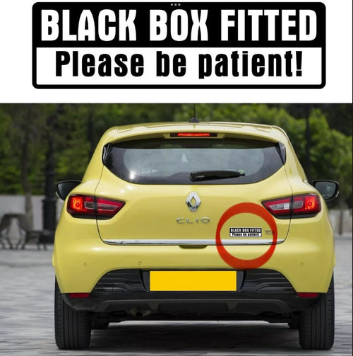 Black Box Fitted. Please Be Patient Car Sticker. Decal. New Driver Safety