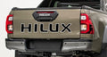 TOYOTA HILUX TAILGATE STICKER 4x4 DECAL PICK UP BLACK with WHITE outline.