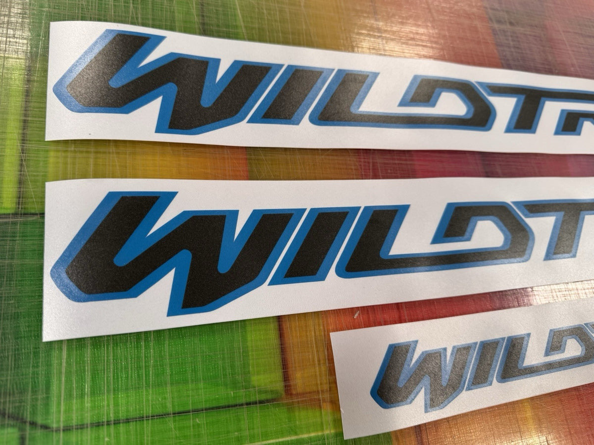 FORD RANGER WILDTRAK Stickers sides & Rear Decals. Charcoal & Bright Blue