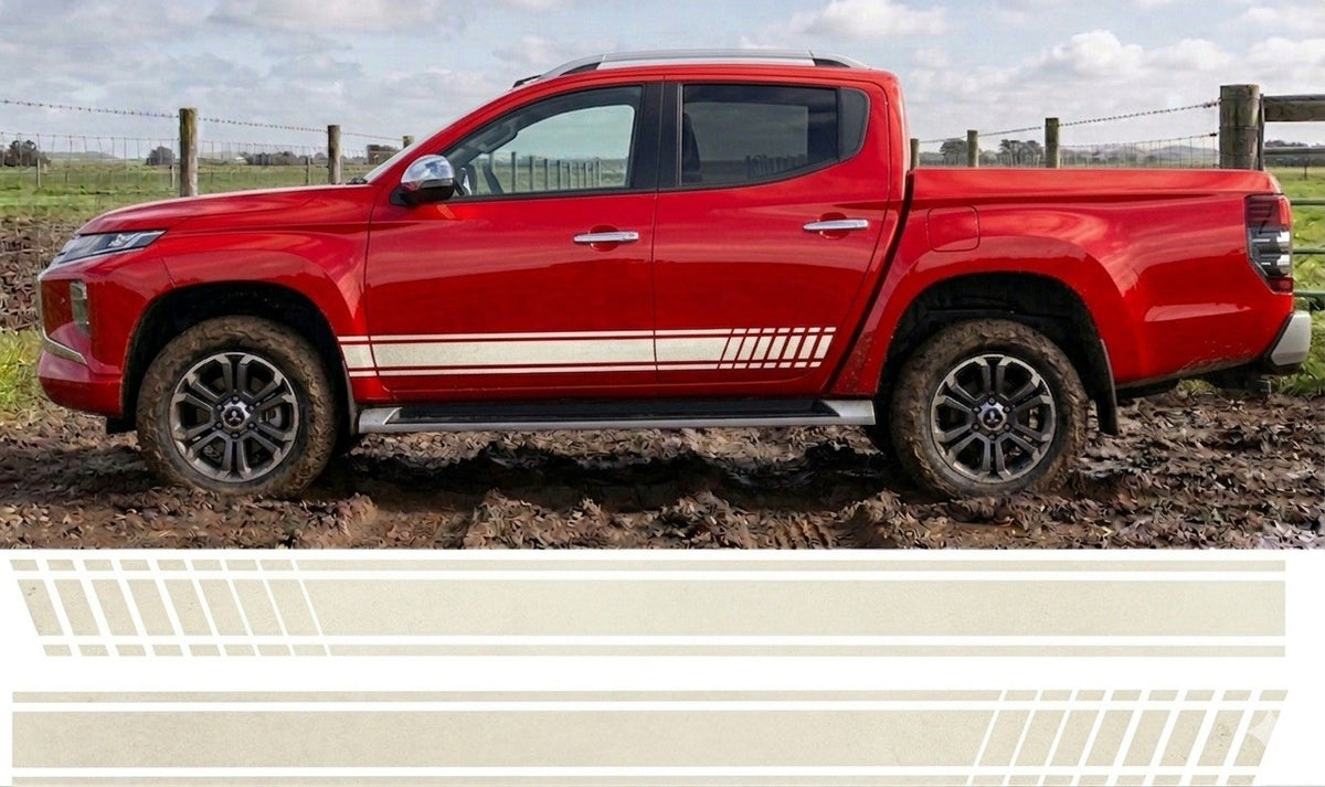 MITSUBISHI L200 Side Stripes Decals Stickers Graphics PREMIUM GRADE VINYL