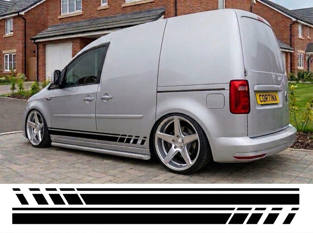VW CADDY Side Stripes stickers graphics (both sides) *Any Colour