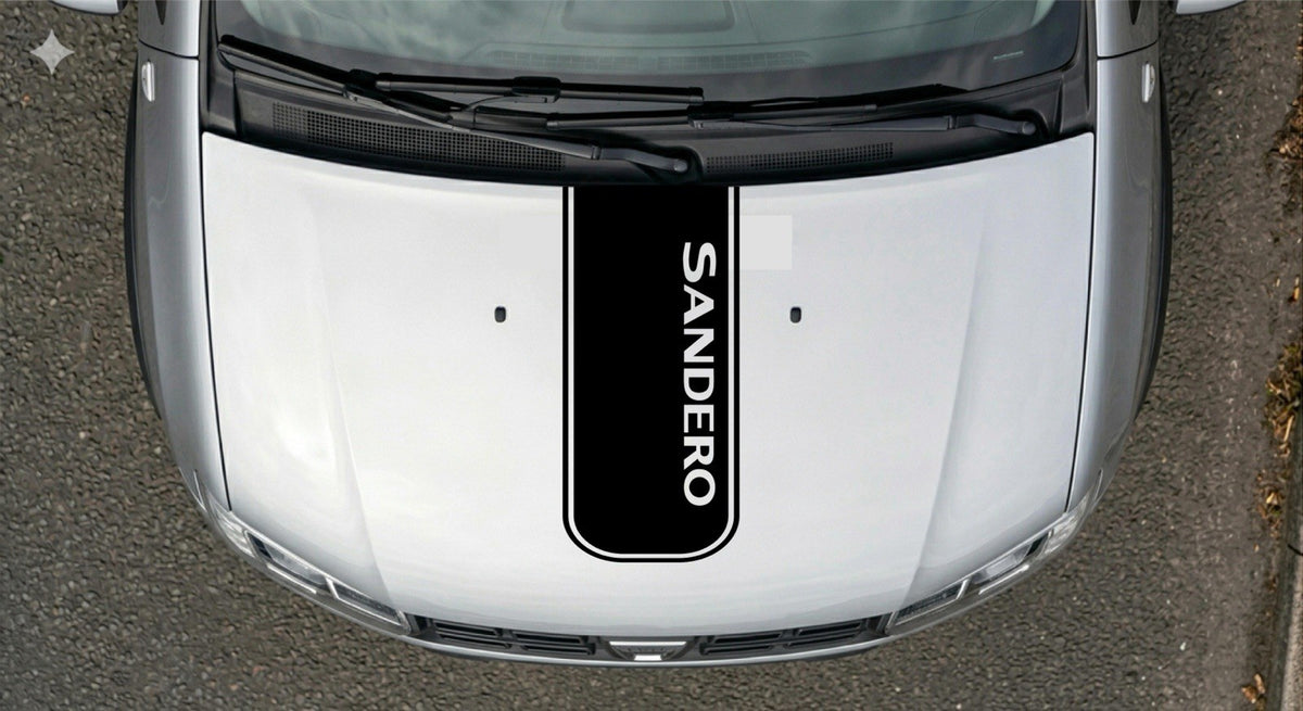 DACIA SANDERO Bonnet. VINYL GRAPHICS STICKERS DECALS STRIPES  *ANY COLOUR