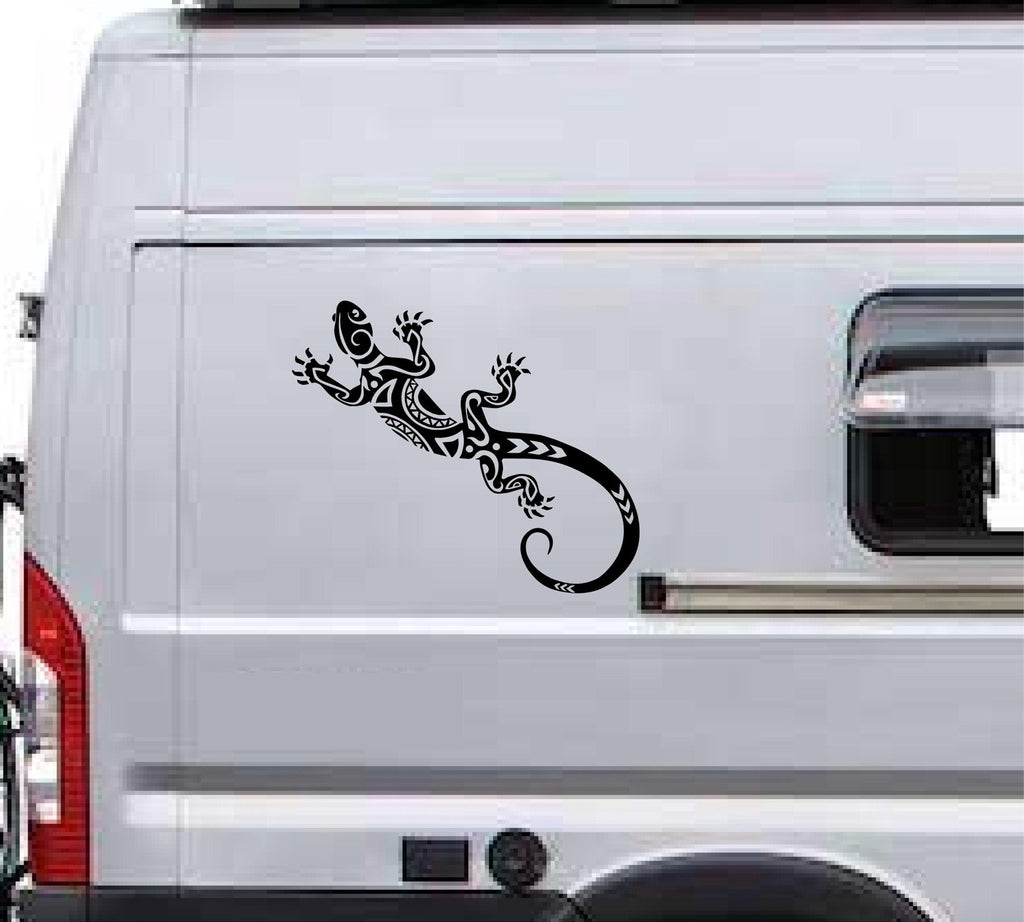 Gecko Tribal Campervan Sticker, Motorhome Caravan Large Vinyl Decal Graphics