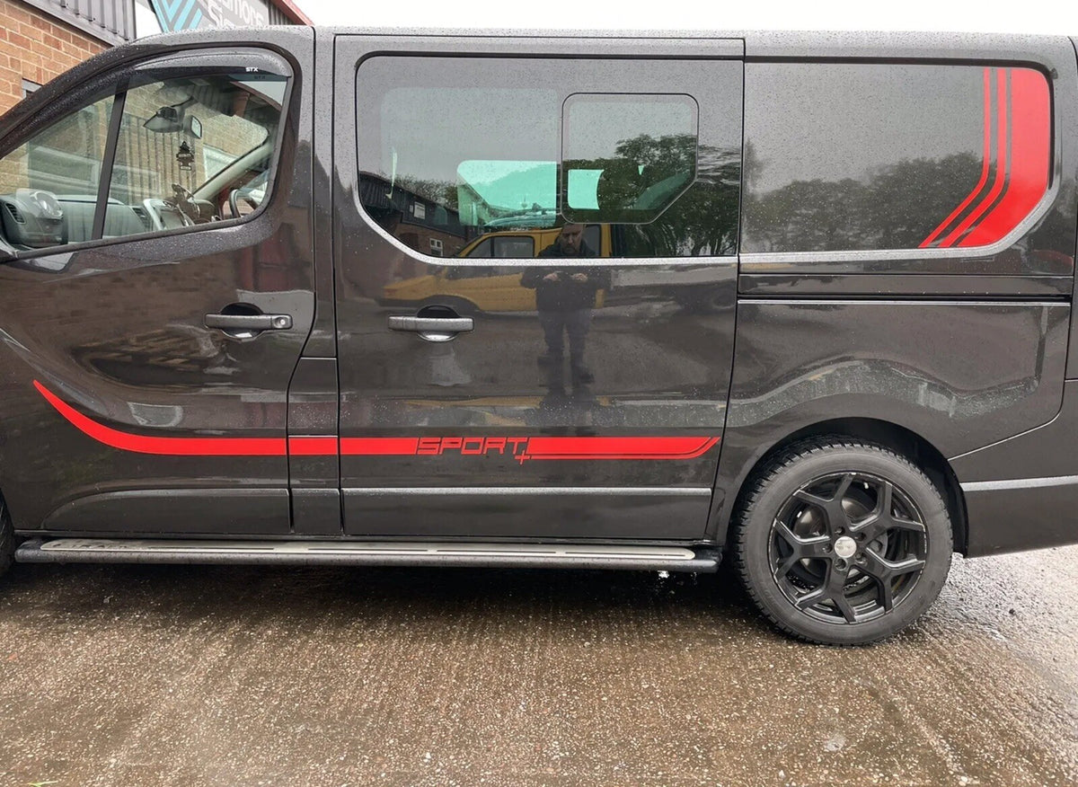 FITS RENAULT TRAFIC SPORT VINYL GRAPHICS STICKERS DECALS STRIPES  *ANY COLOUR