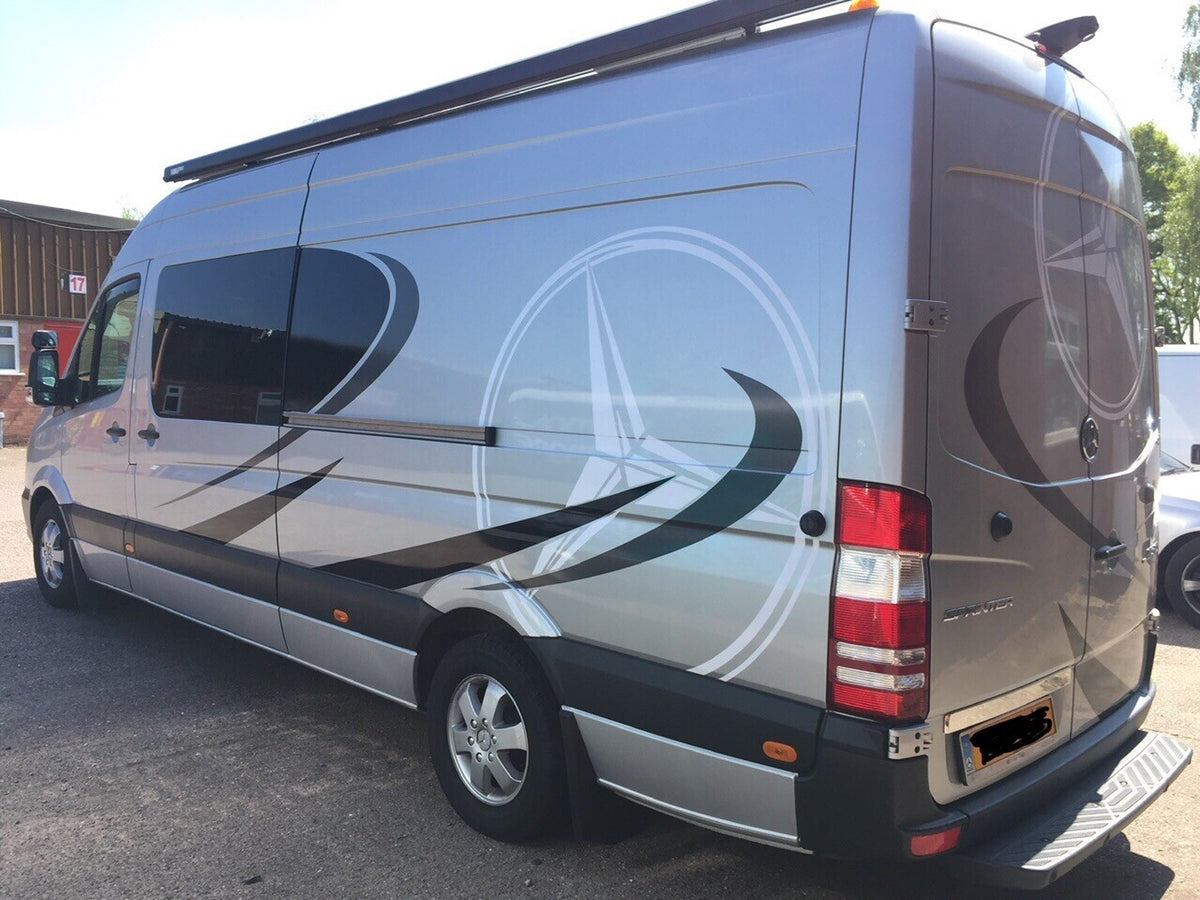 MERCEDES SPRINTER LWB CAMPER VAN STICKERS GRAPHICS STRIPES MOTORHOME
