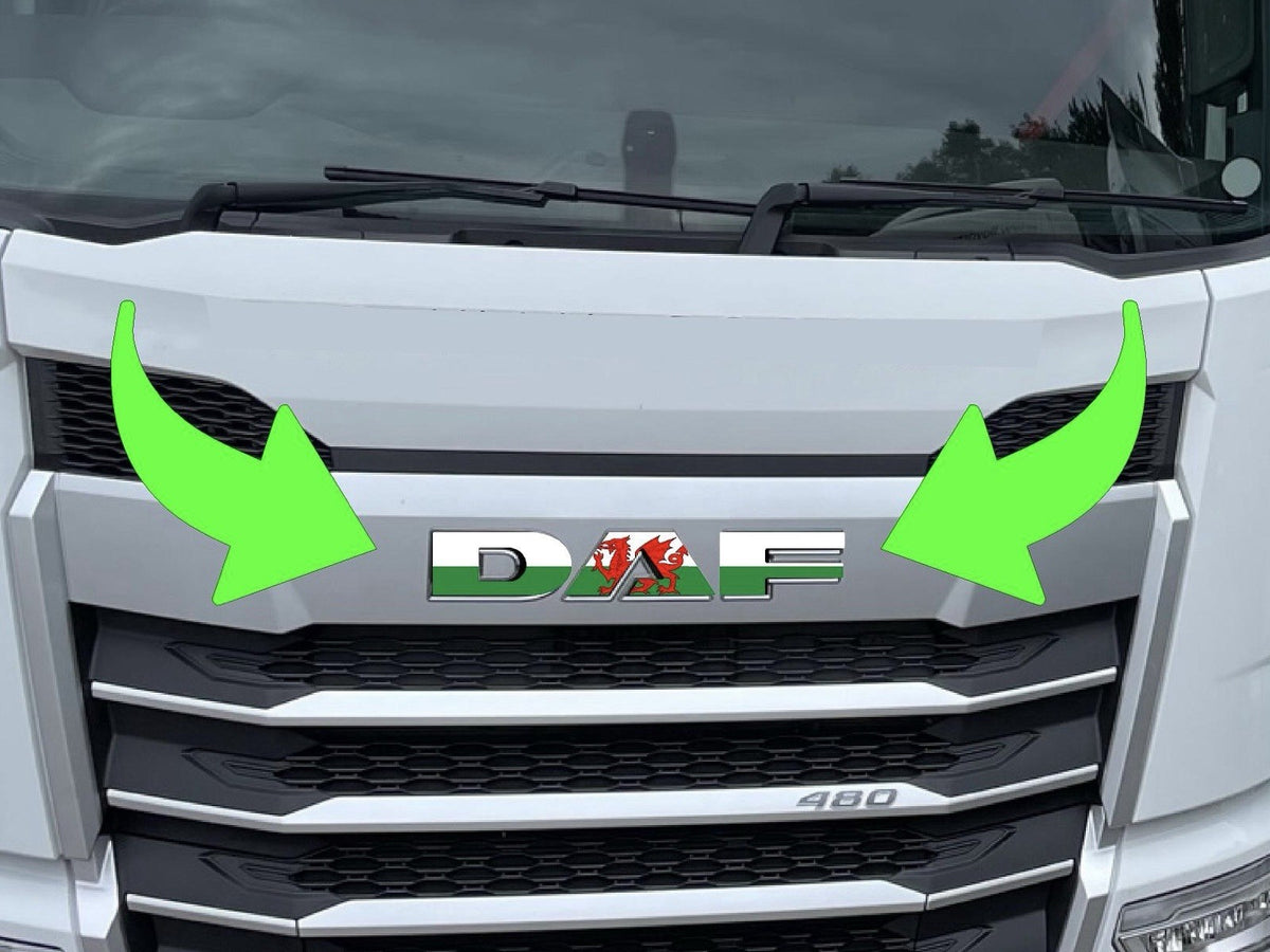 DAF XF / XG WELSH FLAG Front Cab sticker decal For New Gen 2022-25 truck