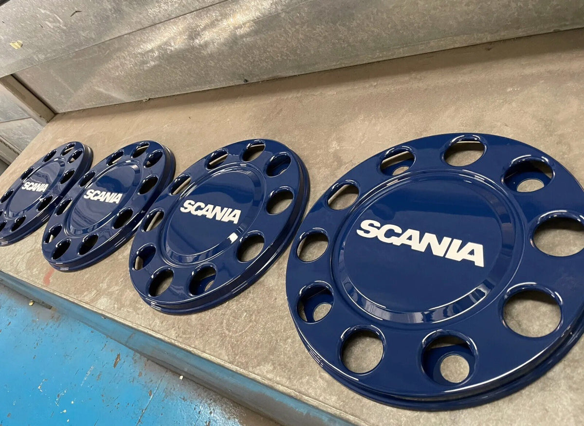 SCANIA wheel trim stickers x 4 *ANY COLOUR
