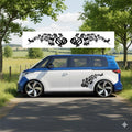 fits VW iD BUZZ. FLOWERS GRAPHICS decal Vinyl Sticker. *Any Colour