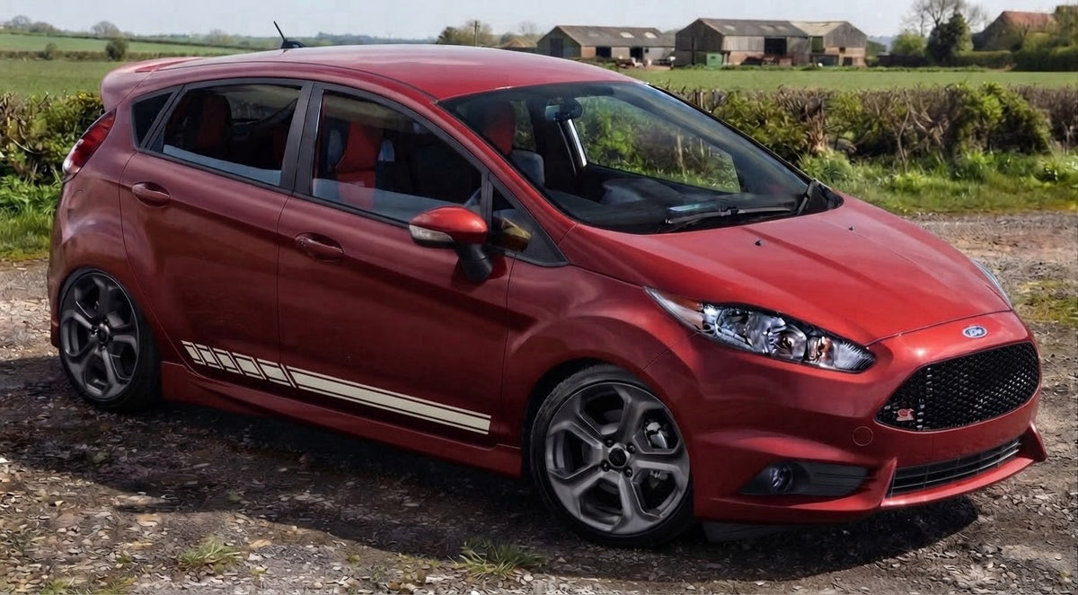 FORD FIESTA ST STRIPES GRAPHICS STICKERS CHEQUERS *Any Colour