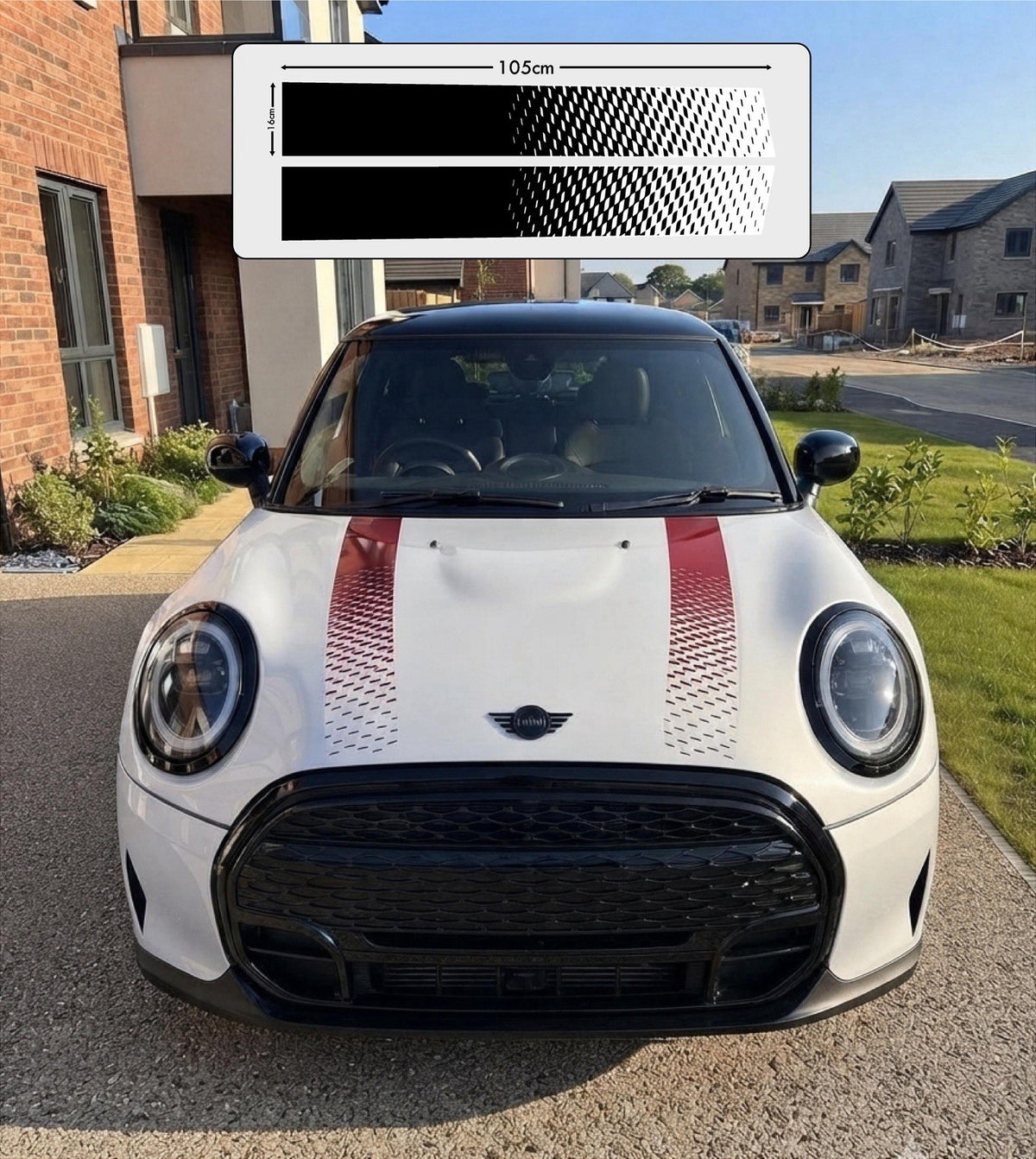 MINI Bonnet Stripe Kit New Style Vinyl Decal Sticker Mini Cooper S F56 F55
