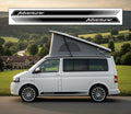 VW TRANSPORTER ADVENTURER Stripes T4 T5 T6 VAN GRAPHICS STICKERS *Any Colour