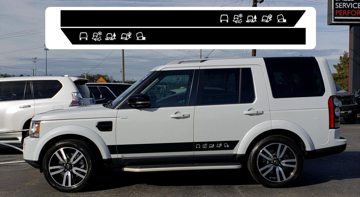 to fit LAND ROVER Discovery 2009-16 ALL TERRIAN DECALS STICKERS STRIPES
