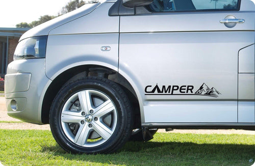CAMPER VAN GRAPHICS Mountain Design STICKERS DECALS *Any Colour