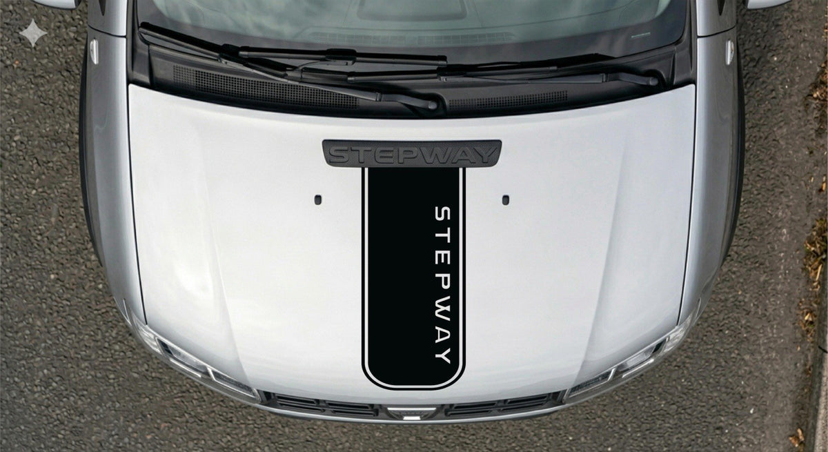 DACIA SANDERO STEPWAY Bonnet. VINYL GRAPHICS STICKERS DECALS STRIPES *ANY COLOUR