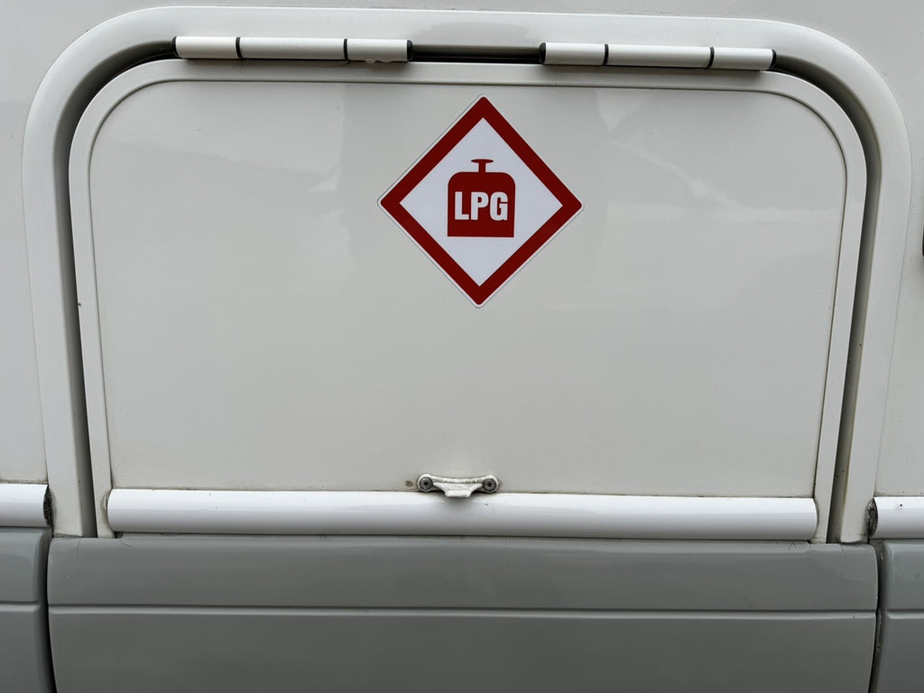LPG Warning Sticker  Stickers, Caravan, Motorhome, Campervan Vehicle Van x2