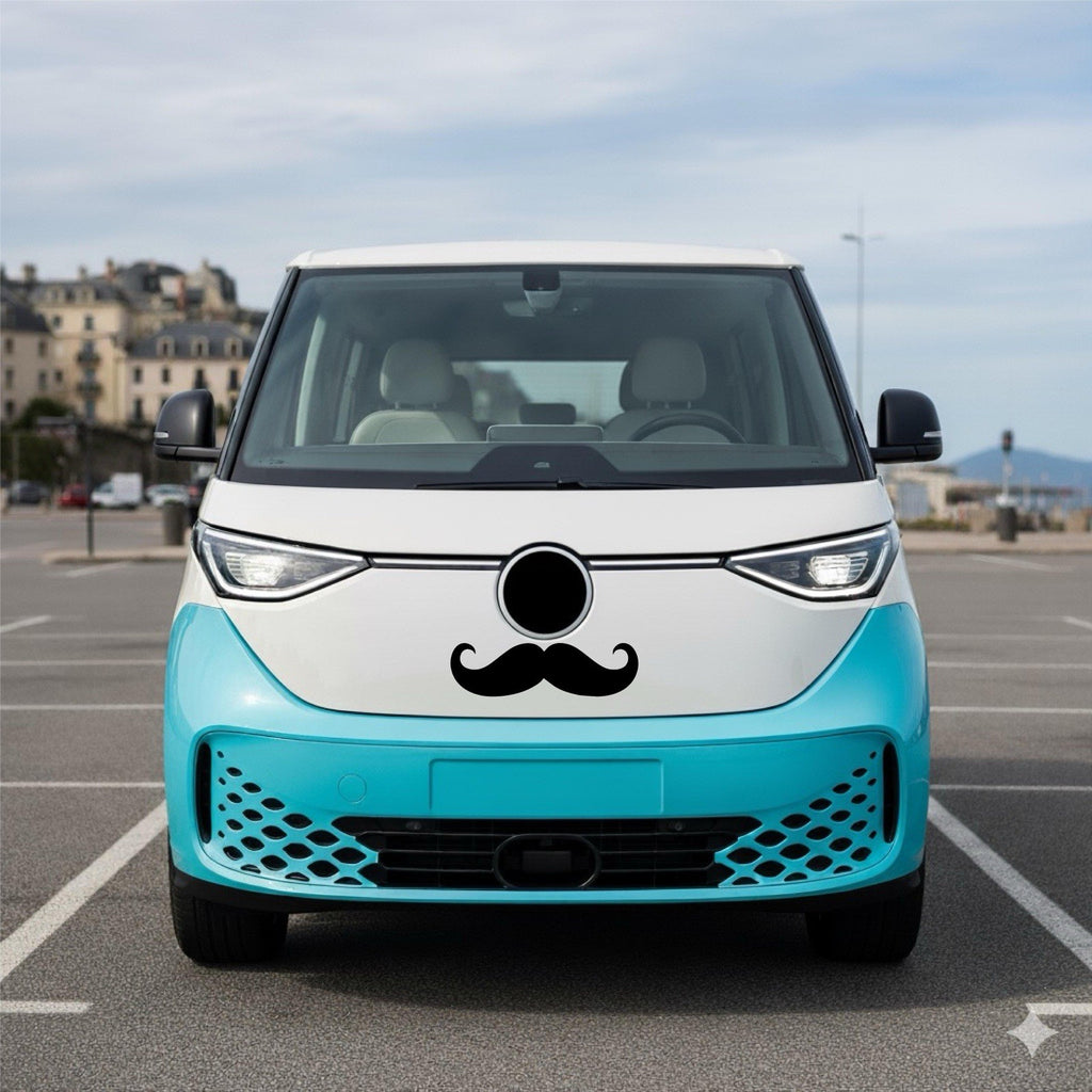 VW iD BUZZ Moustache DECALS VINYL STICKERS GRAPHICS Van Car *Any Colour