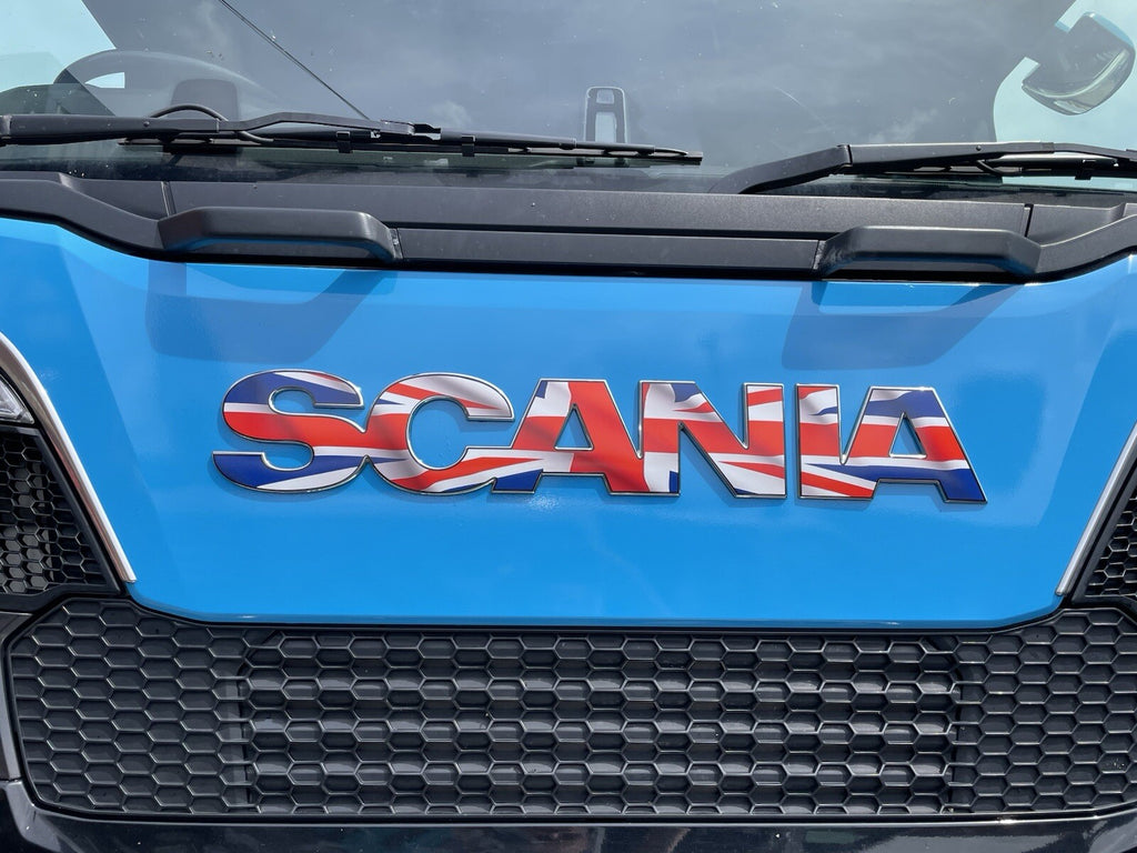 SCANIA  P&G Cab Front Badge sticker. New Gen 2017-26 truck. Union Flag
