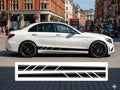 Mercedes C Class AMG style Lower Side Stripe Graphics For Vinyl Decal Stickers
