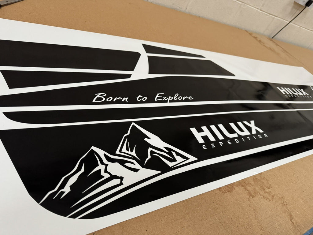 Fits Toyota HILUX Expedition Stickers Decals Graphics. Sides. *Any Colour
