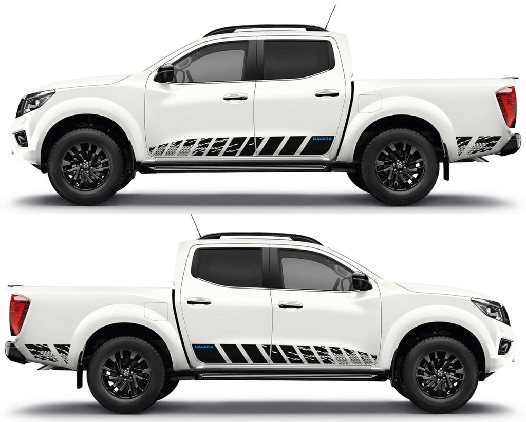 Fits Nissan NP300 NAVARA (BLUE) 2016-22 N-Guard style decal PRINTED Stickers.