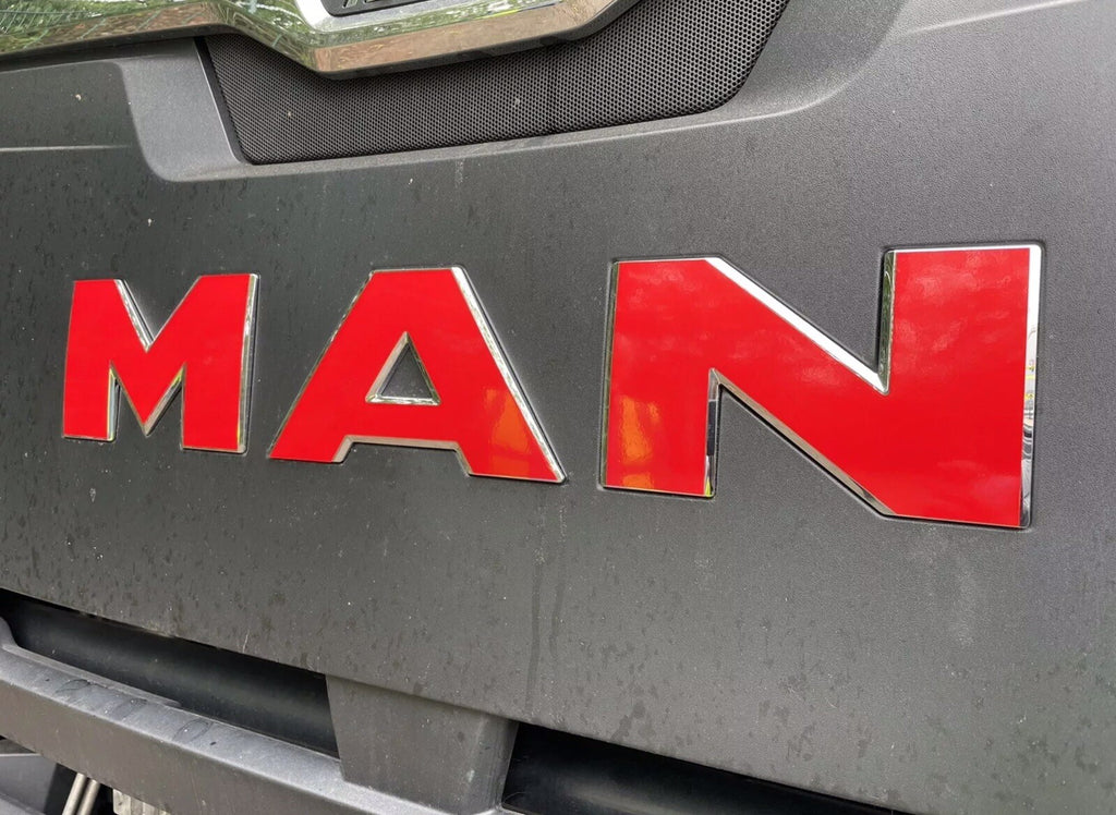 MAN  Cab Front Badge sticker decal. New Gen 2021-26 truck. *Any Colour.